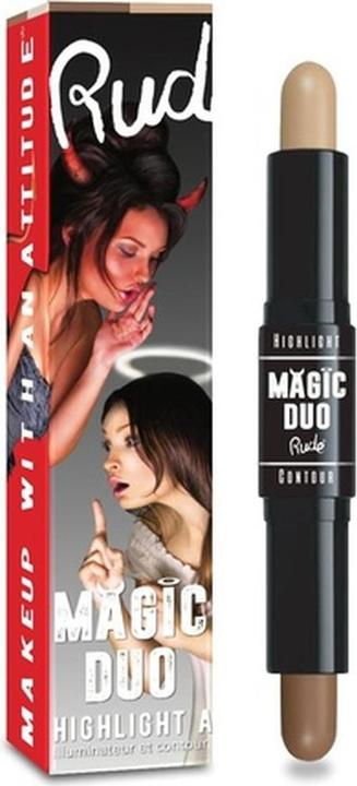 Produktbild Rude Cosmetics RUDE MAGIC DUO Highlight & Contour Medium (MEDIUM, Highlighter, 8.90 ml)