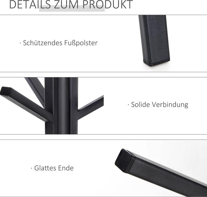 Actual product image Homcom Coat Rack with 8 Hooks