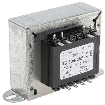 Rs Pro Transformator 50VA 2x15V Chassismontage, Transformator