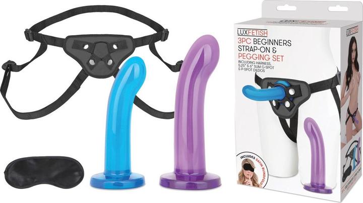 Lux Fetish Beginners Strap-On & Pegging Set (3pc)