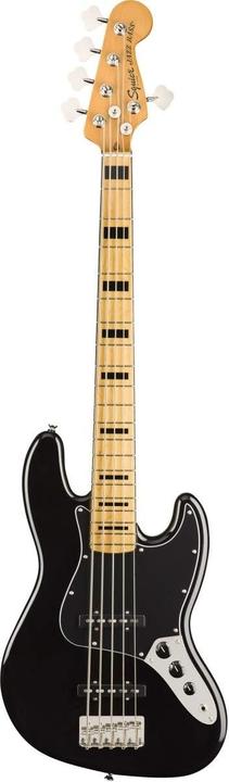Image du produit Squier Classic Vibe 70s Jazz Bass V Black (Basse électrique, Érable, Peuplier)