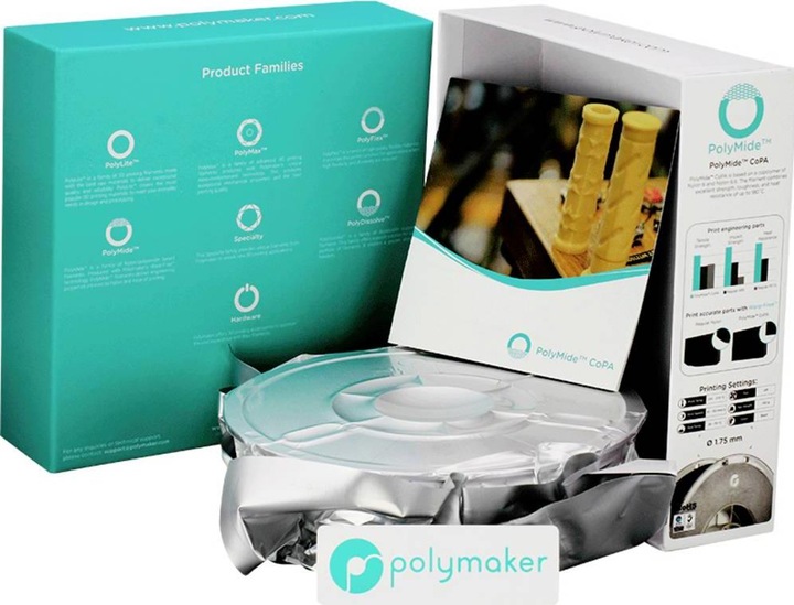 Produktbild Polymaker PolyMide CoPa V2 - Black - 2.85mm (Nylon, 2.85 mm, 750 g, Schwarz)
