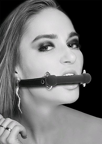Actual product image Ouch! Silicone Bit Gag - With Adjustable Bonded Leather Straps