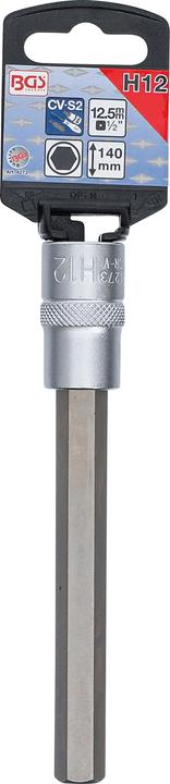 Actual product image BGS Bit Socket length 140 mm 12.5 mm (1/2") Drive internal Hexagon 12 mm (H12 mm)