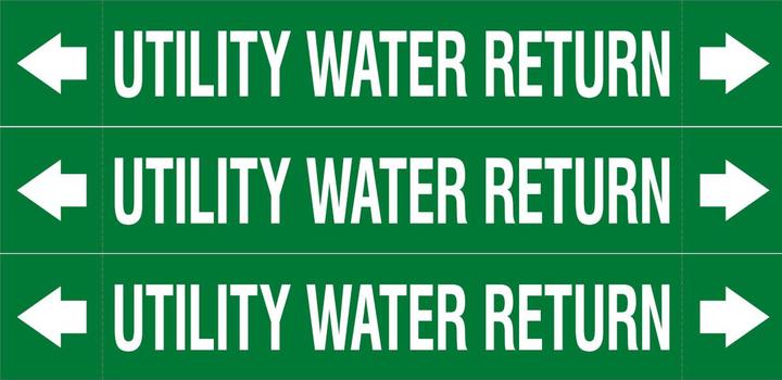 Energy Label Brady ASME - Pipe markers - Utility Water Return