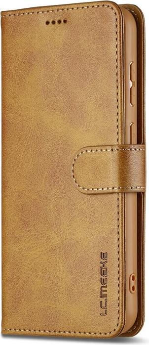 Produktbild LC.Imeeke Samsung Galaxy A37 - Wallet Etui mit 3 Kartenfächern & Magnetverschluss, hellbraun/orange (Samsung Galaxy A37)