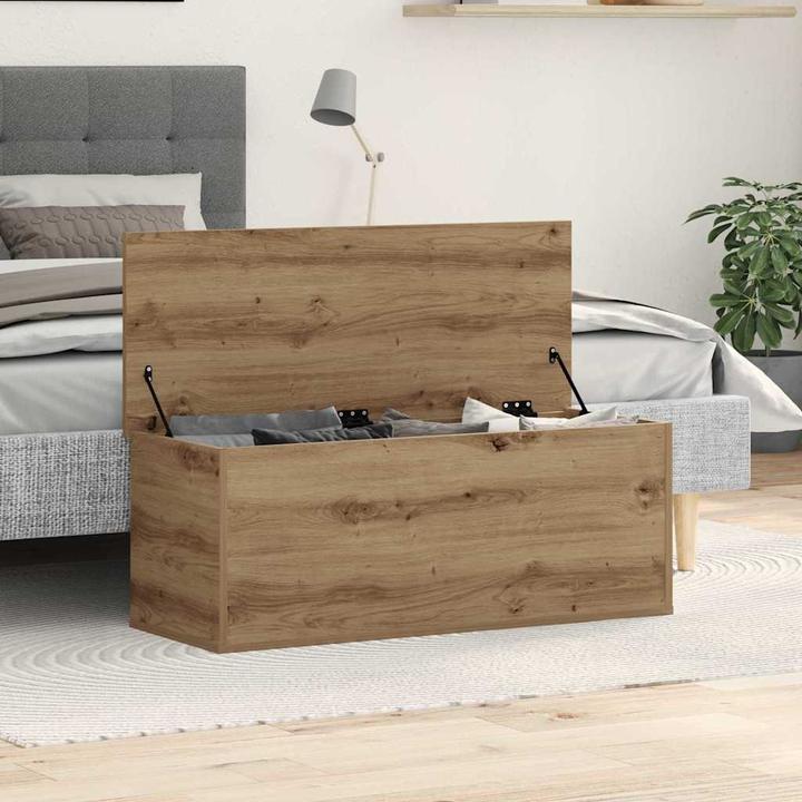 Actual product image vidaXL Handgemachte Eichen-Aufbewahrungstruhe (35 cm, 1x)