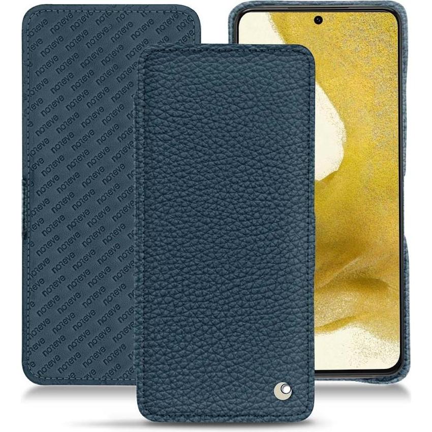 Noreve Lederschutzhülle horizontal (Samsung Galaxy S22), Smartphone Hülle, Blau