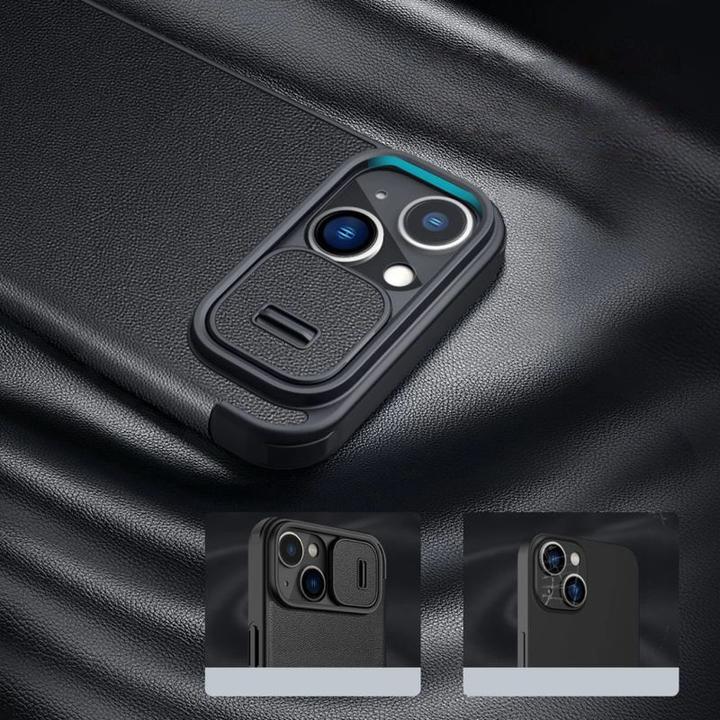 Produktbild Nillkin Qin Pro Leder Case - Apple iPhone 14 Plus - Grün (Apple iPhone 14 Plus)