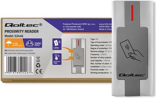 Produktbild Qoltec 52446 Proximity-Karten- und Schlüsselanhänger-Lesegerät