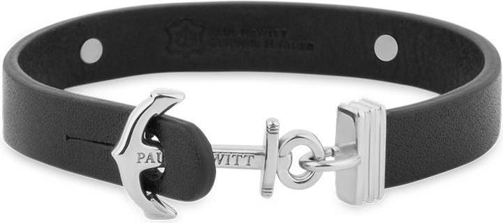 Actual product image Paul Hewitt Bracelet Signum Collection Stainless Steel Black (18 cm, Leather, Stainless steel)