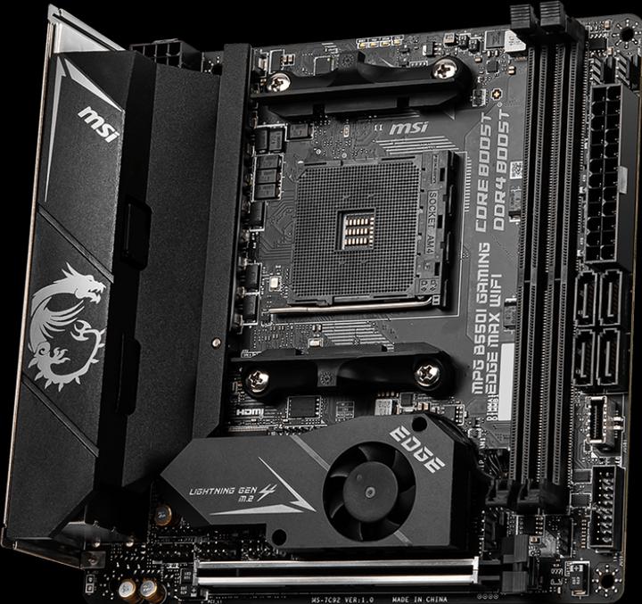 Produktbild MSI MPG B550I Gaming Edge Max Wifi (AM4, AMD B550, Mini-ITX)