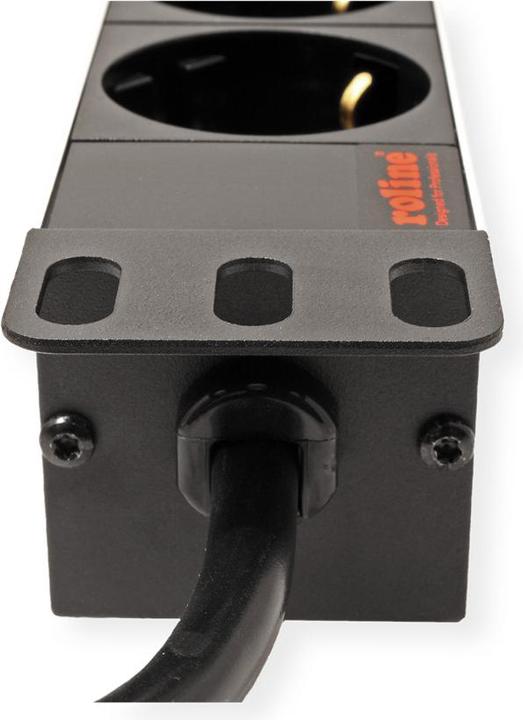 Actual product image Roline 48.26cm 19 inch power strip 9 outlet aluminum 2.0 m (9x, CEE 7/3, 2 m)