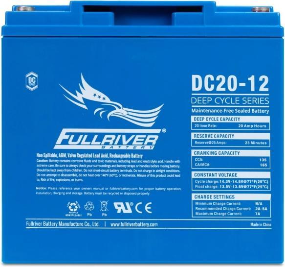 Produktbild Fullriver AGM-Batterie DC20-12 (12 V, 20 Ah)