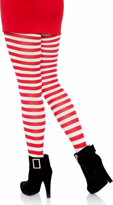 Actual product image Leg Avenue Striped Tights White/Red