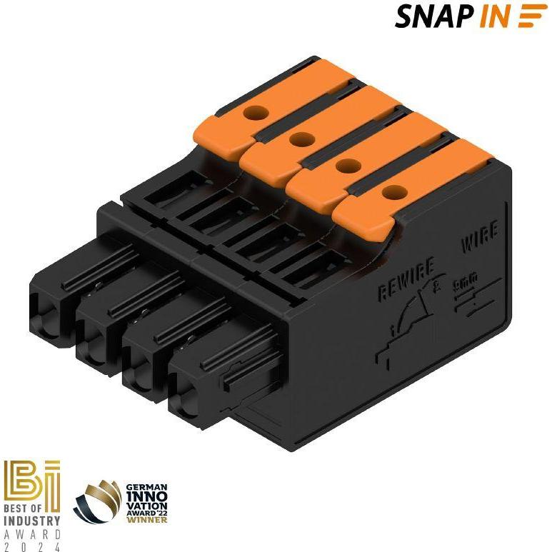 Weidmüller Buchsengehäuse-Kabel Polzahl Gesamt 4 Rastermass 5 mm 2741580000 84 St., Cavo + Spina elettrica, Nero