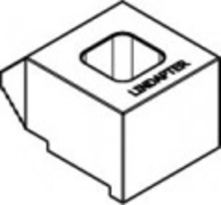 Produktbild Conrad Components ArtikelTempergussgalvanischverzinktLINDAPTERKlemmenBRfürSchienenprofileundträgertlereNockenhöhBR/60 (Winkelverbinder, 1 Stk.)