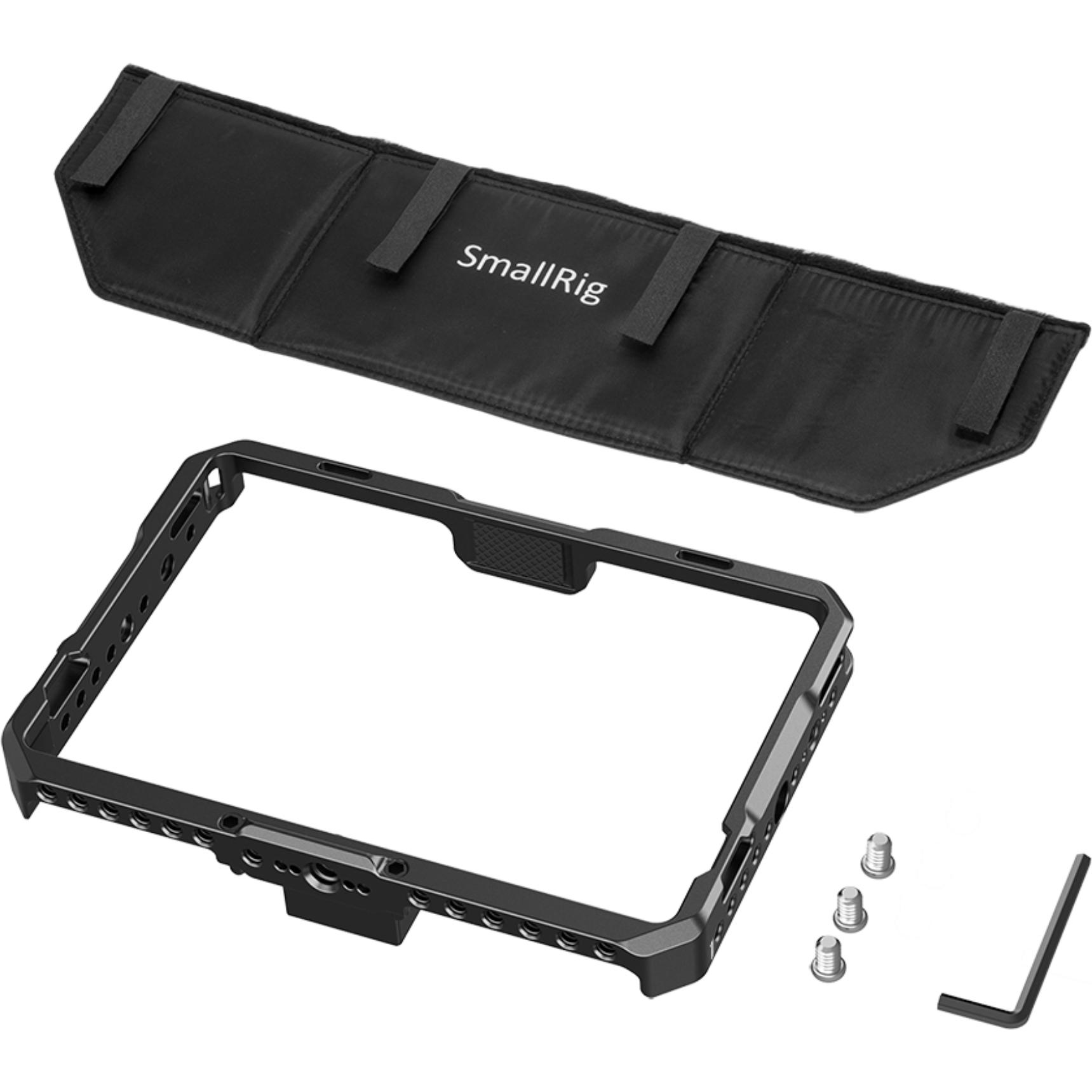 SmallRig Gabbia con parasole per monitor tattile SmallHD 702 CMS2684 (Gabbietta), Accessori video, Nero