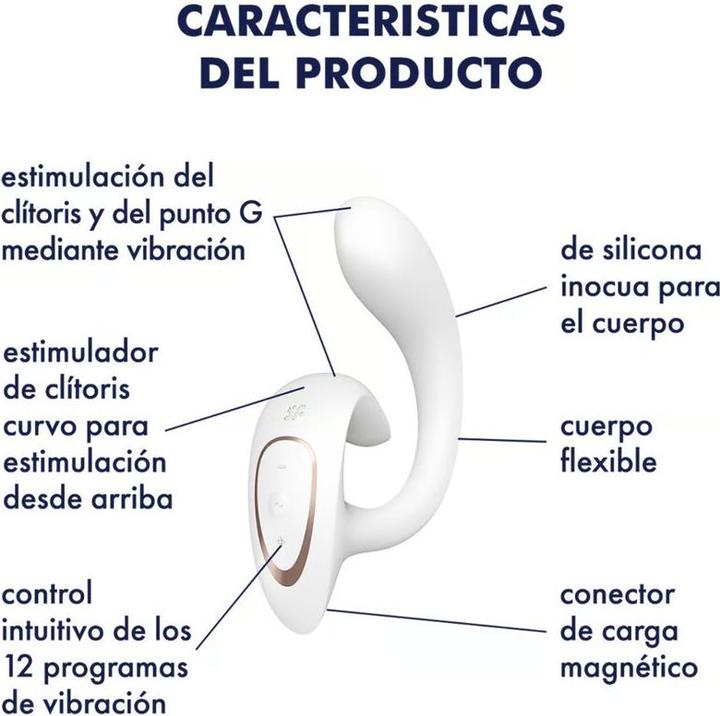 Voedingswaarden en ingrediënten Satisfyer G Voor Godin 1 Rabbit Vibrator Wit