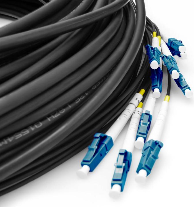 Actual product image Digitus Pre-assembled Fiberglass Universal Breakout Cable, Multi Mode OS2, 12 Fibers, LC/UPC - LC/UPC (LSOH, 30 m)