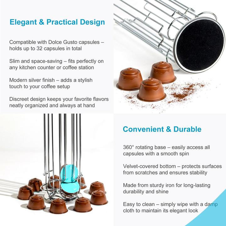Produktbild Intirilife Kaffeekapsel Halterung für 32 Kapseln