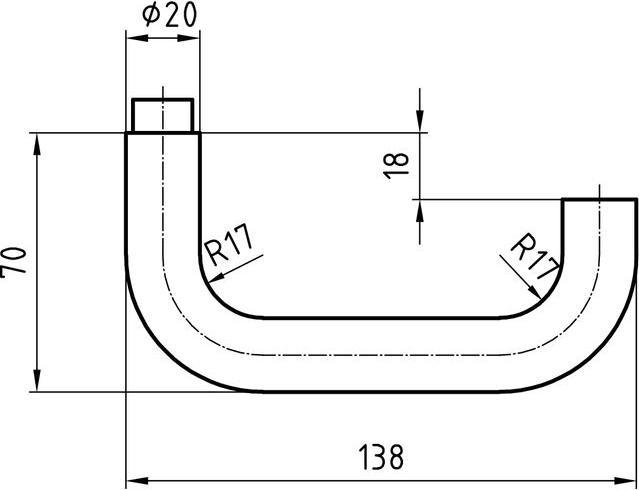 Produktbild Glutz Türdrücker Lochteil (Türrosette)