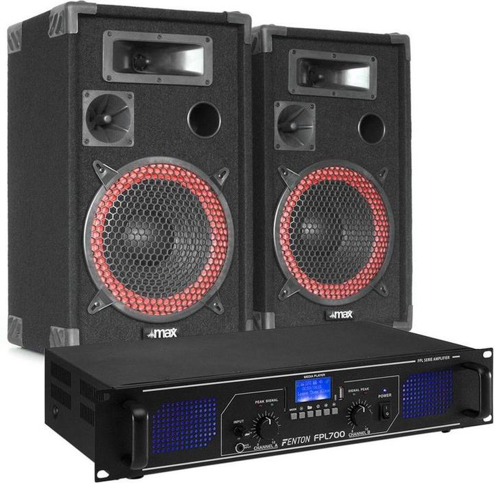 Fenton Sound installation-Fenton FPL700 Bluetooth class-D amplifier + set Xen-3510 10 speakers (Active)