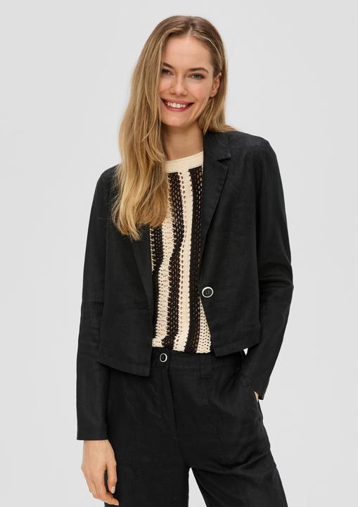 Produktbild S.Oliver Indoor-Blazer Kurzer Boxy-Blazer aus Leinen (44)