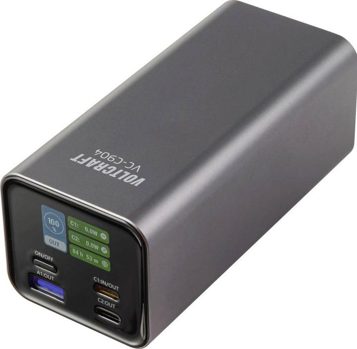 Image du produit Voltcraft VC-C904 Powerbank 20000 mAh USB PD 3.0 Li-Ion Grau (matt) Statusanzei (20000 mAh)