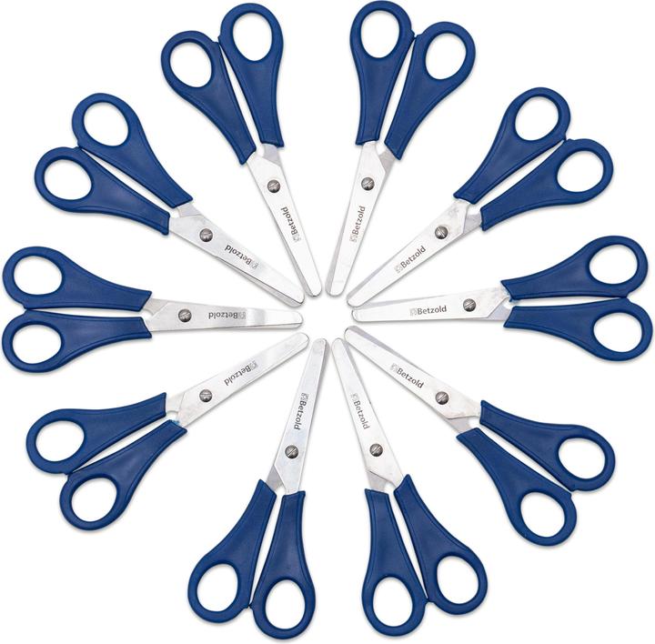 Betzold Sparset mit 10 Bastelscheren, rund (13 cm)