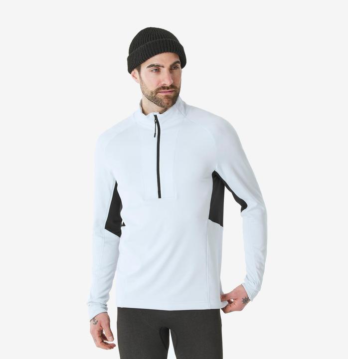 Produktbild Wedze Skiunterwäsche Funktionsshirt Herren warm 1/2-Reissverschluss - BL 500 blau/grau (XL)