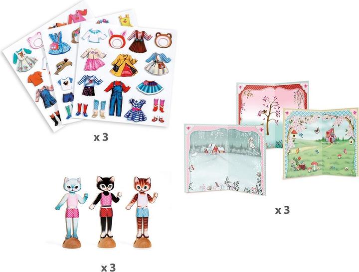 Actual product image Djeco Sticker collage small wardrobe