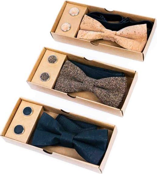 Produktbild MB Cork Kork Fliege und Manschettenknopf Set