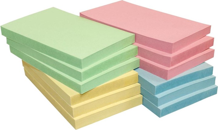 Image du produit Papillons adhésifs recyclés Standard 5655-88BOX couleurs assorties 12 blocs (125 x 75 mm)