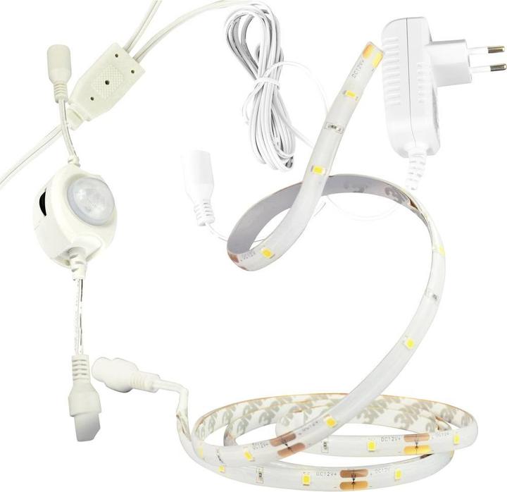 Produktbild X4 LEDStreifenKomplettset Bewegungsmelder Stecker cm Warm (Warmweiss, 240 cm, Indoor)
