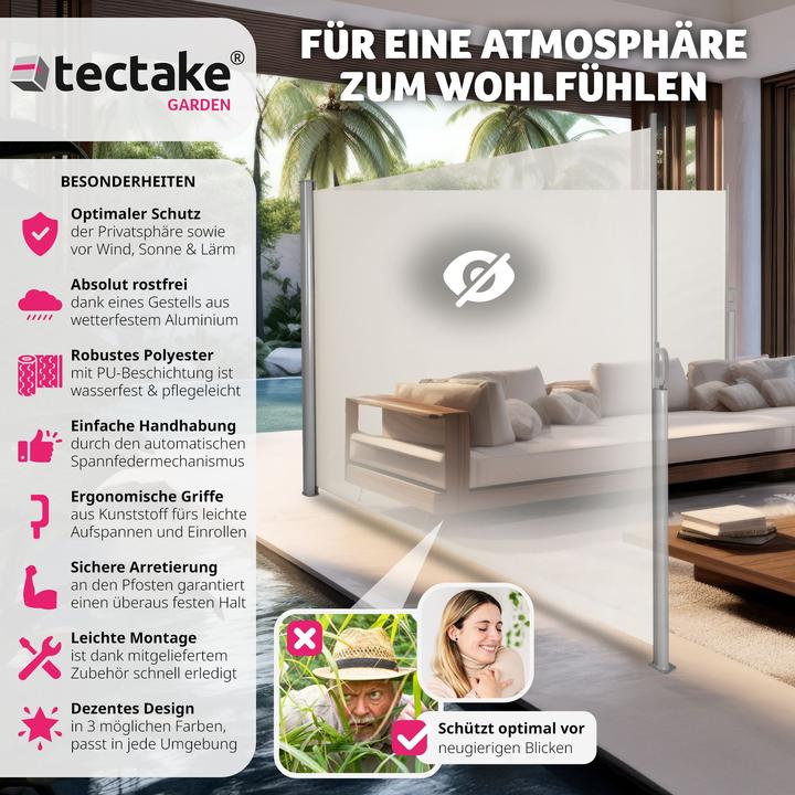Immagine prodotto tectake Tenda laterale doppia (6 m)