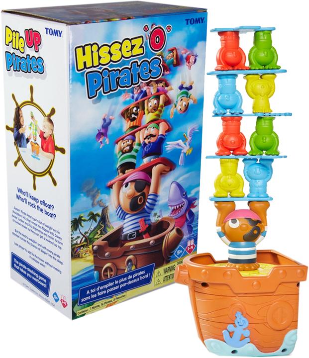 Tomy Stack Pirates da 5 anni, da 2 giocatori, gioco di abilità (Multilingue)