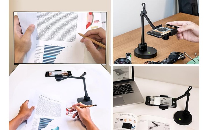 Actual product image Ipevo Uplift cell phone holder for visual communication and presentations