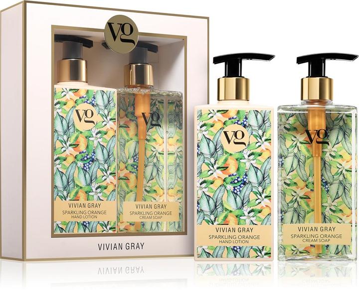 Actual product image Vivian Gray Cosmetic set Sparkling Orange (Cream Soap & Hand Lotion) (Manicure set)