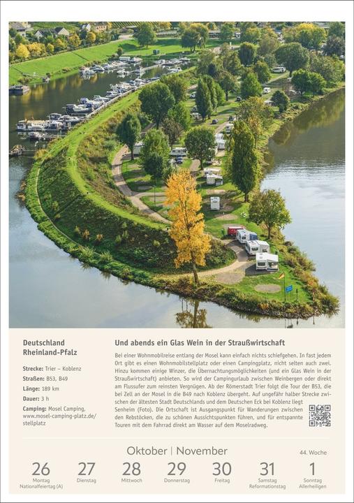 Produktbild Harenberg Campinglust Wochen-Kulturkalender 2026 - 53 unvergessliche Touren (Spezial)