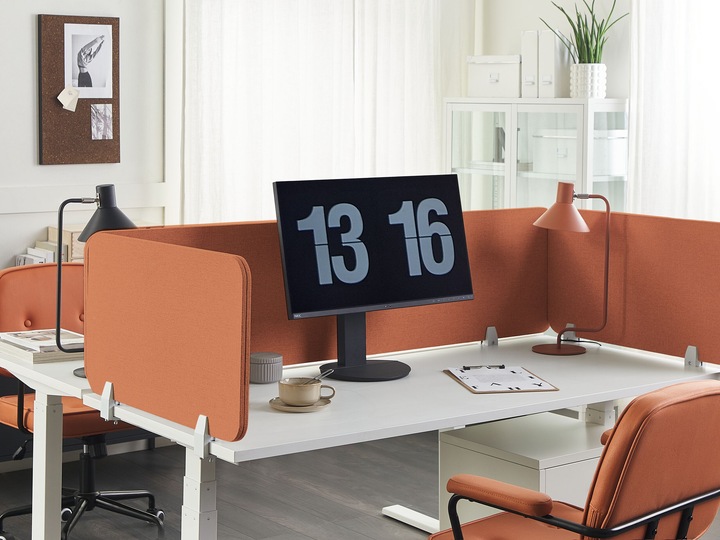 Produktbild Beliani Schreibtischtrennwand hellrot 80 x 40 cm WALLY