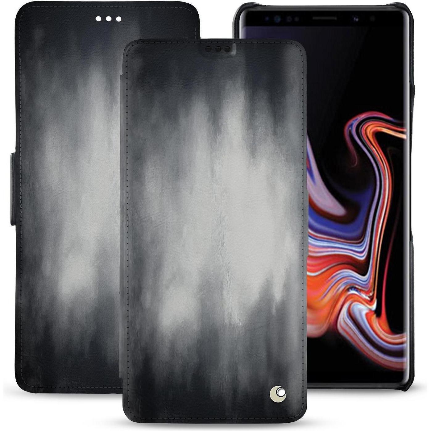 Noreve Lederschutzhülle horizontal (Samsung Galaxy Note 9), Smartphone Hülle, Grau
