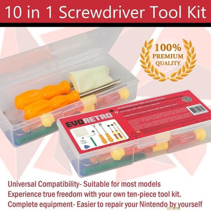 Actual product image Evoretro Game console tool set 14-pack screwdriver