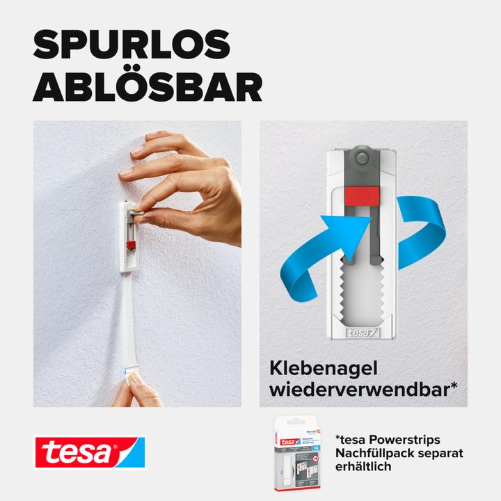 Produktbild tesa Klebeschraube für Tapete & Putz, höhenverstellbar