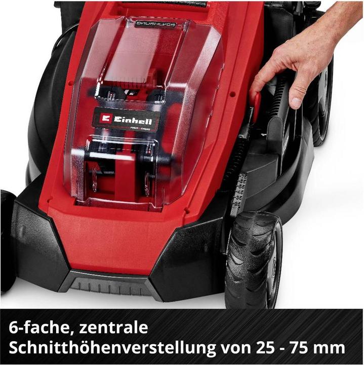 Actual product image Einhell GE-CM 36/43 Li M cordless lawn mower (2 x 4.0Ah) (Rechargeable battery operated)