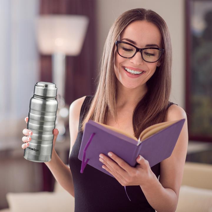 Produktbild Relaxdays Edelstahl-Trinkflasche (0.40 l)