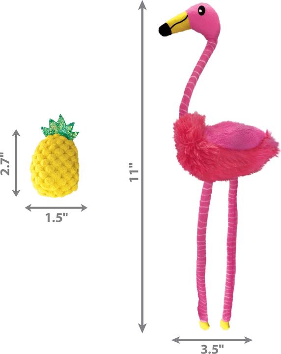 Produktbild KONG Tropics Flamingo 2-Pack (Plüschspielzeug Katze)
