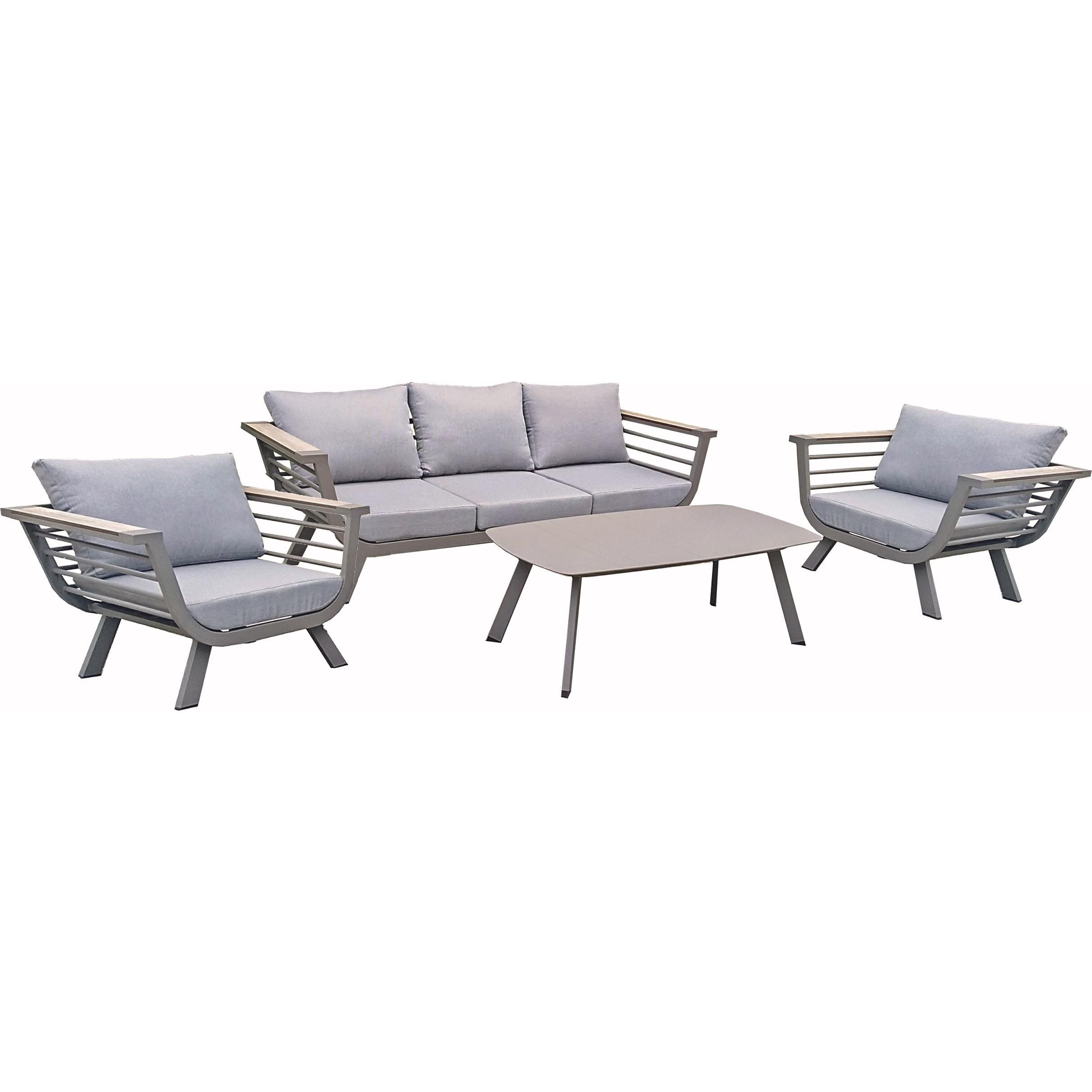 Garden Pleasure, Gartenlounge, Loungegruppe Aroa grau