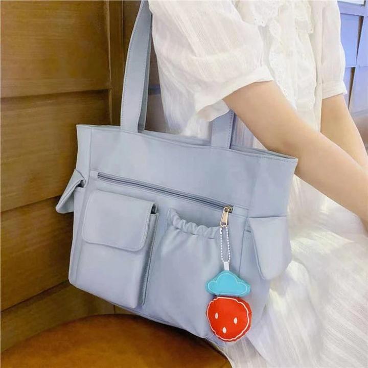 Only-Bags.Store Tasche Messenger Bag Preppy Student Book Bag Nylon Umhängetasche Commuter Handtasche