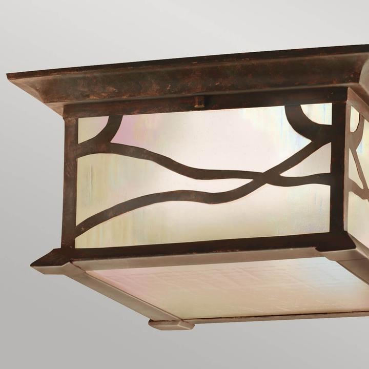 Productafbeelding Quintiesse Morris Buiten Plafondlamp E27 2-voudig Distressed Copper IP44 (E27, IP44)